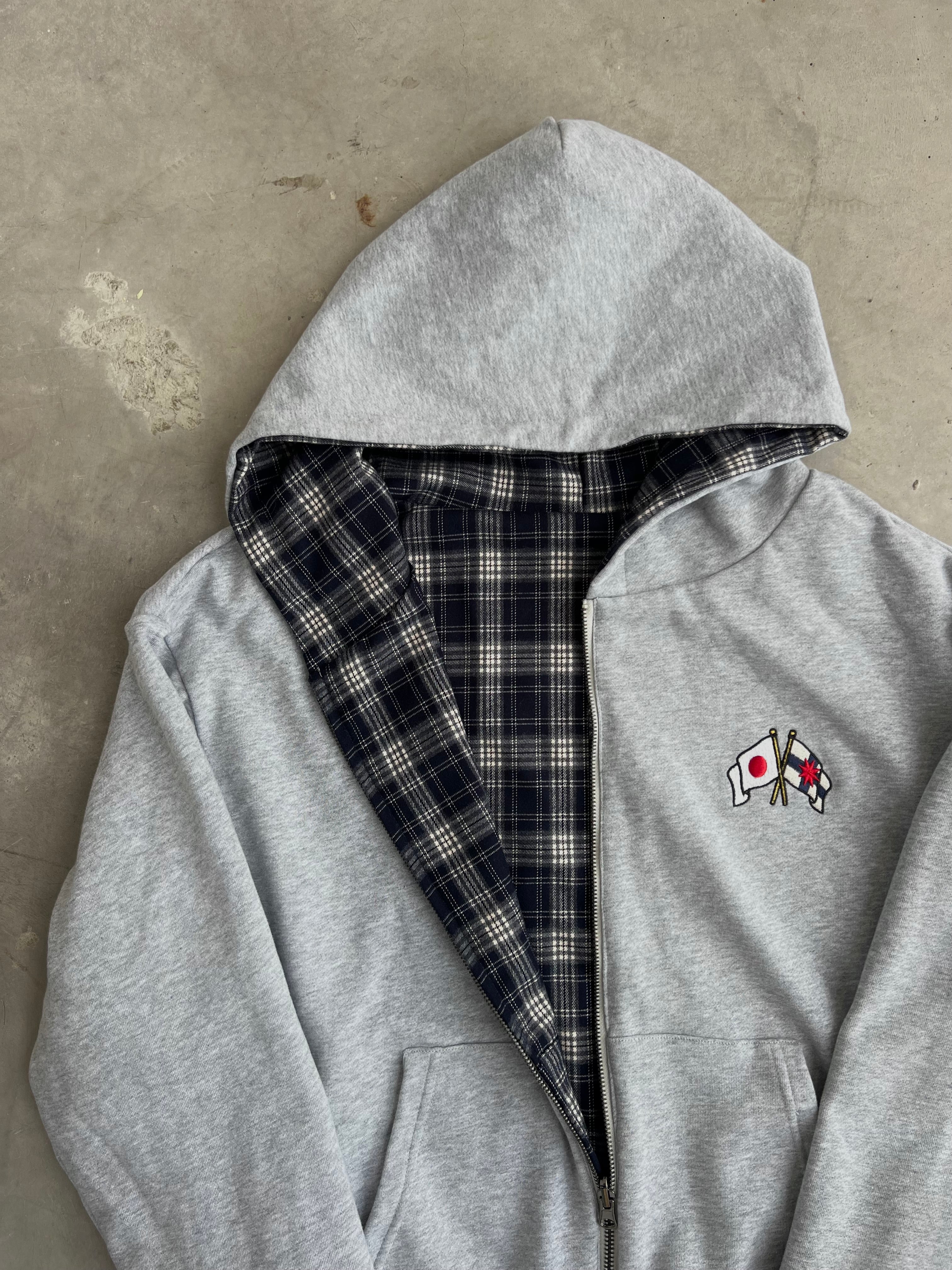 „PLAID JAPAN“ 2IN1 HOODIE JACKET